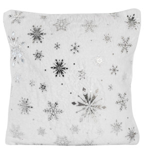 Χριστουγεννιάτικο Διακοσμητικό Μαξιλάρι Με Νιφάδες 45 x 45cm , 450gr