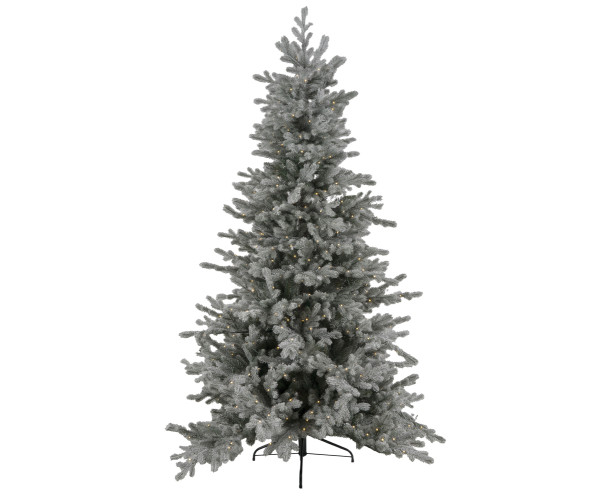 Χιονισμένο Χριστουγεννιάτικο Δέντρο Αχέροντας Με 850Led Θερμό Φωτισμό 8 Προγραμμάτων 240cm