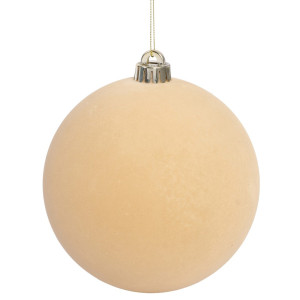 Χρυσή Βελουτέ Πλαστική Χριστουγεννιάτικη Μπάλα 15cm