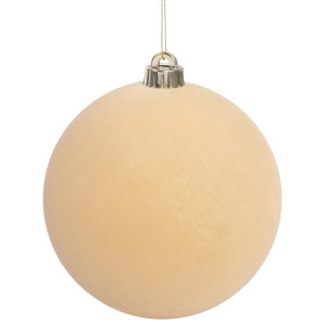 Χρυσή Βελουτέ Πλαστική Χριστουγεννιάτικη Μπάλα 10cm,Σέτ/4 Τεμαχίων