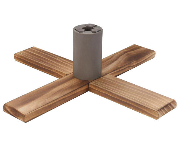 Πλαστική-Ξύλινη Χριστουγεννιάτικη Βάση Για Δέντρο 240cm 