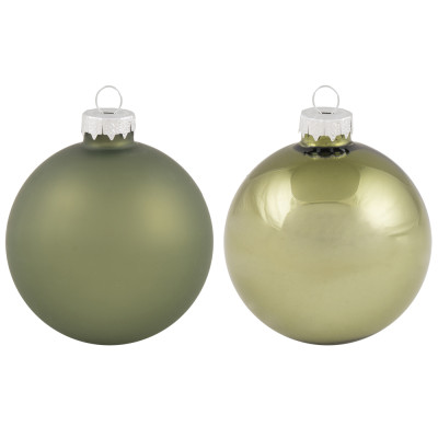 Πράσινη Γυάλινη Χριστουγεννιάτικη Μπάλα Μάτ Και Γυαλιστερή 10cm