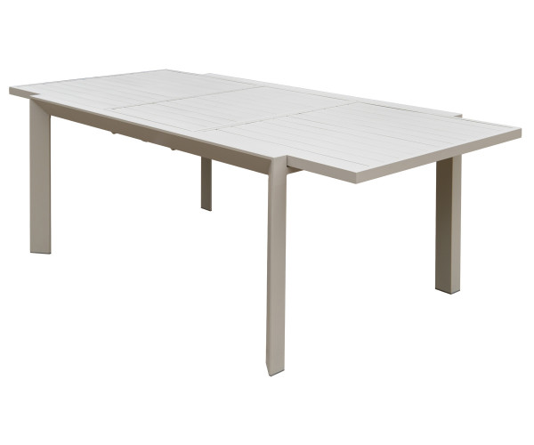 Κρέμ Παρ/μο Επεκτεινόμενο Τραπέζι Αλουμινίου Με Αυτόματο Μηχανισμό 160/220 x 100 x 75(h)cm