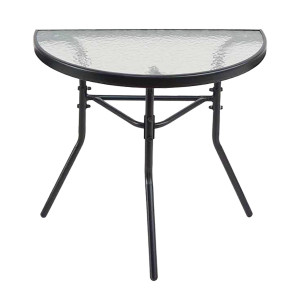 Τραπεζάκι τοίχου ημικύκλιο Με Τζάμι 70 x 40 x 70(h)cm