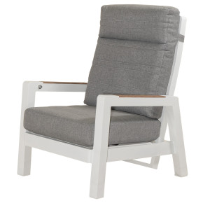 Πολυθρόνα Με Σκελετό Αλουμινίου , Pollywood Στα Μπράτσα Και Μηχανισμό Αναδίπλωσης Στήν Πλάτη Με Μαξιλάρι 73 x 83 x 101(h)cm