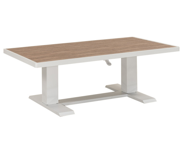 Τραπέζι Με Σκελετό Αλουμινίου Και Επιφάνεια Pollywood Με Ρυθμιζόμενο Ύψος 140 x 80 x 51/69(h)cm