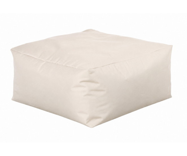Εκρού Αδιάβροχο Ανεξίτηλο Πούφ 75x75x35(h)cm