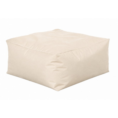 Εκρού Αδιάβροχο Ανεξίτηλο Πούφ 75x75x35(h)cm