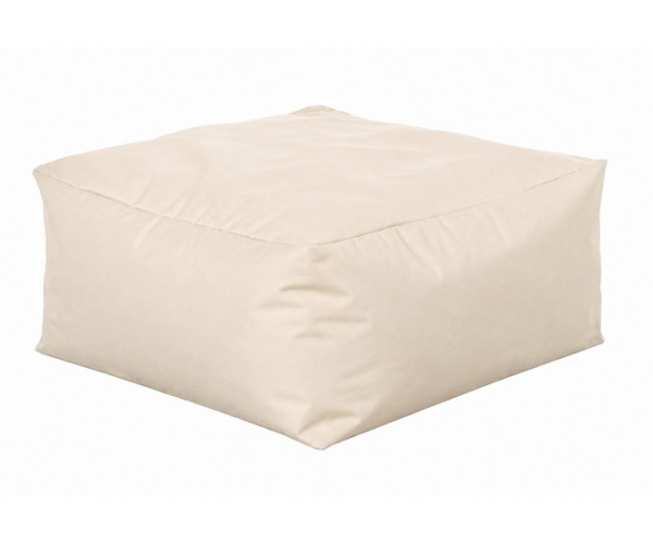 Εκρού Αδιάβροχο Ανεξίτηλο Πούφ 75x75x35(h)cm