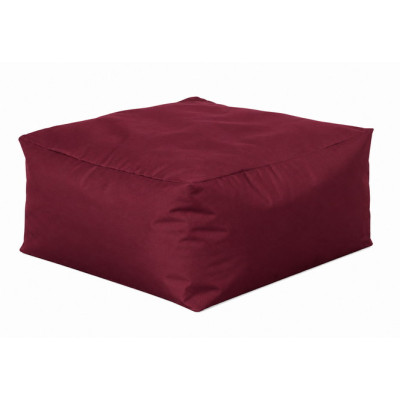 Μπορντώ Αδιάβροχο Ανεξίτηλο Πούφ 75x75x35(h)cm