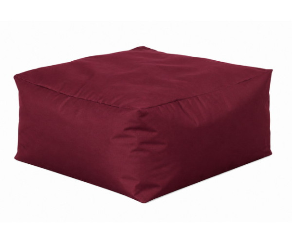 Μπορντώ Αδιάβροχο Ανεξίτηλο Πούφ 75x75x35(h)cm