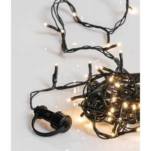 100Led Φωτάκια Με Επέκταση Και Μετασχηματιστή Ip44 ,Πράσινο Καλώδιο/Day Light Λαμπάκι (5cm Απόσταση) ,5 Μέτρα (Kelvin 3.000 - 4.000)