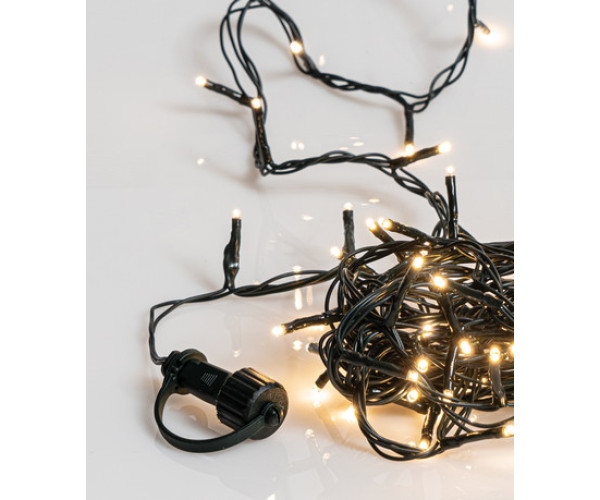 1000Led Φωτάκια Με Επέκταση Και Μετασχηματιστή Ip44 ,Πράσινο Καλώδιο/Day Light Λαμπάκι (5cm Απόσταση) ,50 Μέτρα (Kelvin 3.000 - 4.000) Με Καρούλι Αποθήκευσης