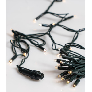 100Led Rubber Λαμπάκια Επεκτεινόμενα Με Πράσινο Καλώδιο/Θερμό Λαμπάκι , Χωρίς Καλώδιο Παροχής Ip65 Στεγανό,(10cm Απόσταση) 10 Μέτρα (Kelvin: 2.500 - 3.000)