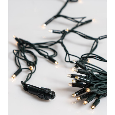100Led Rubber Λαμπάκια Επεκτεινόμενα Με Πράσινο Καλώδιο/Θερμό Λαμπάκι , Χωρίς Καλώδιο Παροχής Ip65 Στεγανό,(10cm Απόσταση) 10 Μέτρα (Kelvin: 2.500 - 3.000)