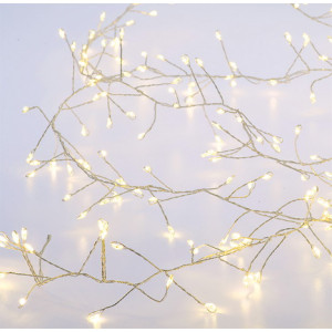 2500Led Λαμπάκια Φοίνικας  Copper Cluster Με Μετασχηματιστή Ip44 8 Προγραμμάτων ,25 Μέτρα (Kelvin: 2.500 - 3.000) , Με Καρούλι Αποθήκευσης