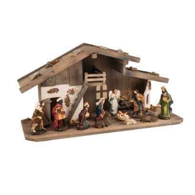 Ξύλινη Χριστουγεννιάτικη Φάτνη 70 x 27 x 35(h)cm