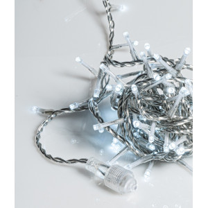 100Led Επεκτεινόμενα Λαμπάκια Για Εσωτερική Χρήση Με Διάφανο Καλώδιο/Λευκό Λαμπάκι (5cm Απόσταση) 5 Μέτρα (Kelvin: 6.000 - 10.000)