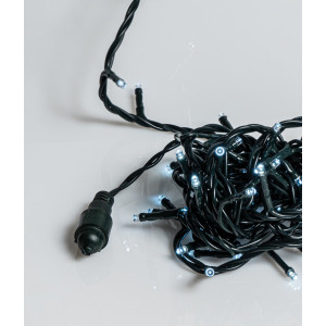 100Led Επεκτεινόμενα Λαμπάκια Για Εσωτερική Χρήση Με Πράσινο Καλώδιο/Λευκό Λαμπάκι (5cm Απόσταση) 5 Μέτρα