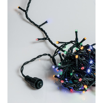 100Led Επεκτεινόμενα Λαμπάκια Για Εσωτερική Χρήση Με Πράσινο Καλώδιο/Πολύχρωμο Λαμπάκι (5cm Απόσταση) 5 Μέτρα