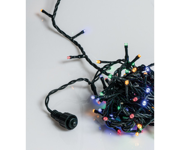 100Led Επεκτεινόμενα Λαμπάκια Για Εσωτερική Χρήση Με Πράσινο Καλώδιο/Πολύχρωμο Λαμπάκι (5cm Απόσταση) 5 Μέτρα