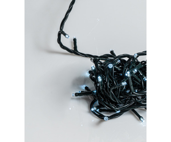 100Led Λαμπάκια Με Πρόγραμμα Για σωτερική Χρήση ,Πράσινο Καλώδιο/Λευκό Λαμπάκι , (5cm Απόσταση) 5 Μέτρα