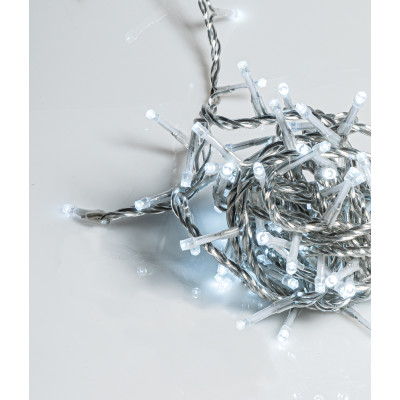 100Led Λαμπάκια Με Πρόγραμμα Για Εσωτερική Χρήση ,Διάφανο Καλώδιο/Λευκό Λαμπάκι (5cm Απόσταση) 5 Μέτρα (Kelvin: 6.000 - 10.000)