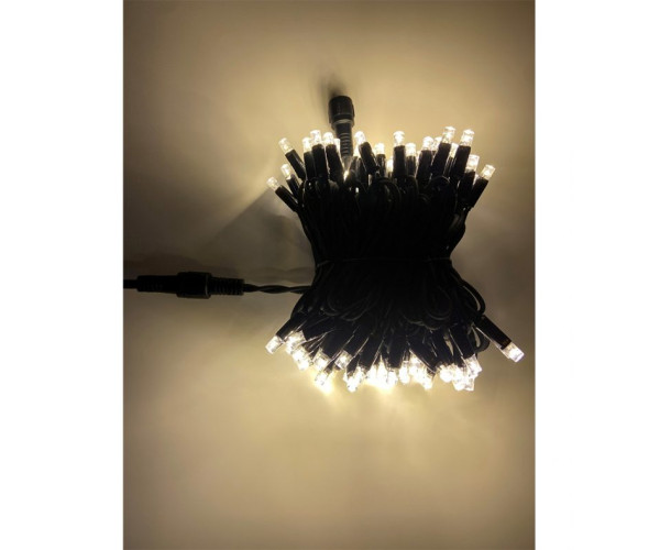 Χριστουγεννιάτικα φωτάκια led 100L καουτσούκ σε θερμό λευκό χρώμα