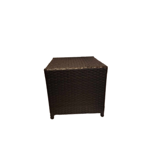 SQUARE Σκαμπό RATTAN καφέ με μαξιλάρι 40x40x40h