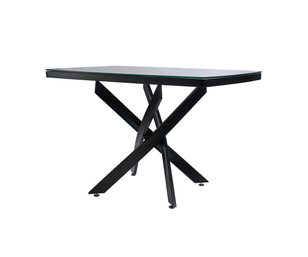 Tραπέζι Orion 120 Μαύρο με Διάφανη επιφάνεια 120 x 75 x 75 Tραπέζι Orion 120 Μαύρο με Διάφανη επιφάνεια 120 x 75 x 75