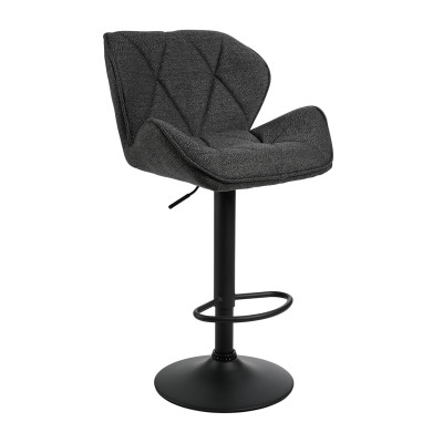 Σκαμπό Comfort ύφασμα Γκρι 53 x 52 x 91-111