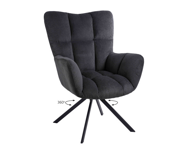 Πολυθρόνα Hilda Γκρι 62 x 72 x 88 Πολυθρόνα Hilda Γκρι 62 x 72 x 88