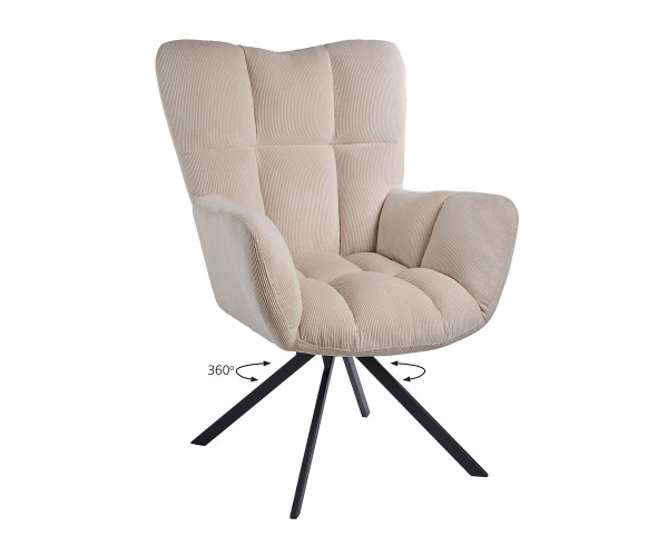 Πολυθρόνα Hilda Κρεμ 62 x 72 x 88 Πολυθρόνα Hilda Κρεμ 62 x 72 x 88