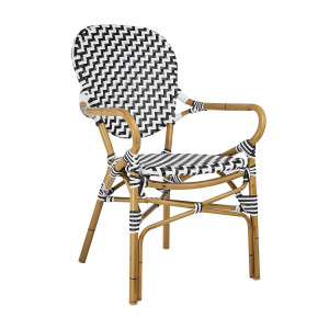 Πολυθρόνα Parisian Λευκό και Μαύρο 59 x 63 x 94