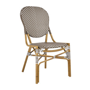 Καρέκλα Parisian-C Λευκό και Μόκα 51 x 62 x 95