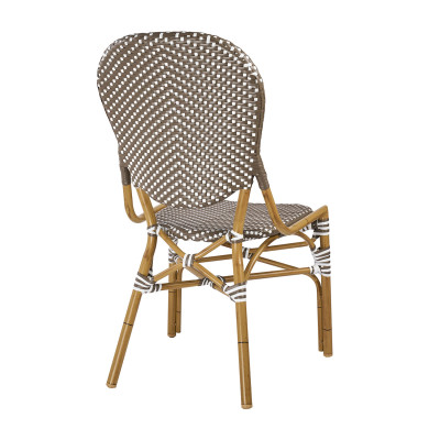 Καρέκλα Parisian-C Λευκό και Μόκα 51 x 62 x 95