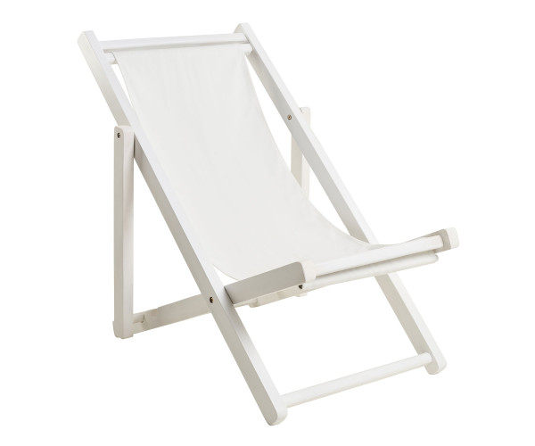 Πολυθρόνα LUNA λευκό με λευκό πανί 62 x 87-94 x 78,5-88