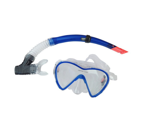 fortis ΣΕΤ ΜΑΣΚΑ & ΑΝΑΠΝΕΥΣΤΗΡΑΣ PVC ΜΠΛΕ
