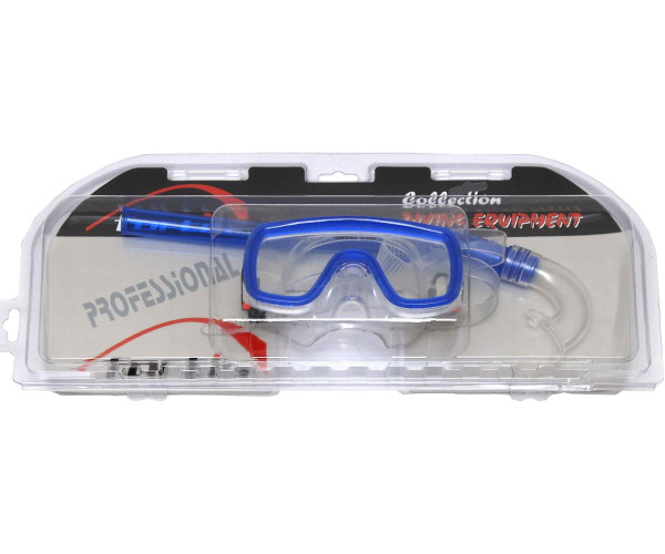 fortis ΣΕΤ ΜΑΣΚΑ & ΑΝΑΠΝΕΥΣΤΗΡΑΣ ΠΑΙΔΙΚΟ PVC ΜΠΛΕ