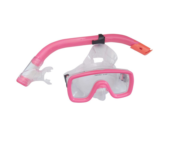 fortis ΣΕΤ ΜΑΣΚΑ & ΑΝΑΠΝΕΥΣΤΗΡΑΣ ΠΑΙΔΙΚΟ PVC ΡΟΖ