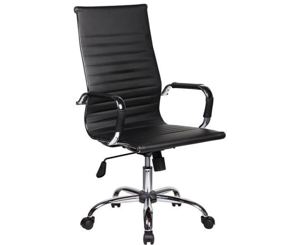 Velco Pro Systems ΚΑΡΕΚΛΑ ΓΡΑΦΕΙΟΥ ΜΑΥΡΗ ΔΙΕΥΘΥΝΤΟΥ -ΔΙΑΣΤΑΣΕΙΣ: 55x53x105/115cm- ΕΠΙΦΑΝΕΙΑ PU