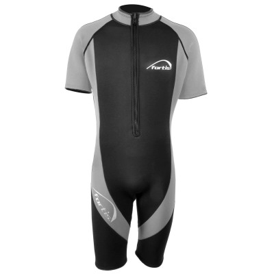 fortis ΣΤΟΛΗ ΚΑΤΑΔΥΣΗΣ MONOSHORT ΑΝΔΡΙΚΗ  ΜΑΥΡΟ-ΓΚΡΙ 3mm XXL