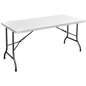 ΤΡΑΠΕΖΙ  ΠΤΥΣΣΟΜΕΝΟ CATERING ΜΟΝΟΚΟΜΜΑΤΟ 152x74,5x72cm ΛΕΥΚΟ