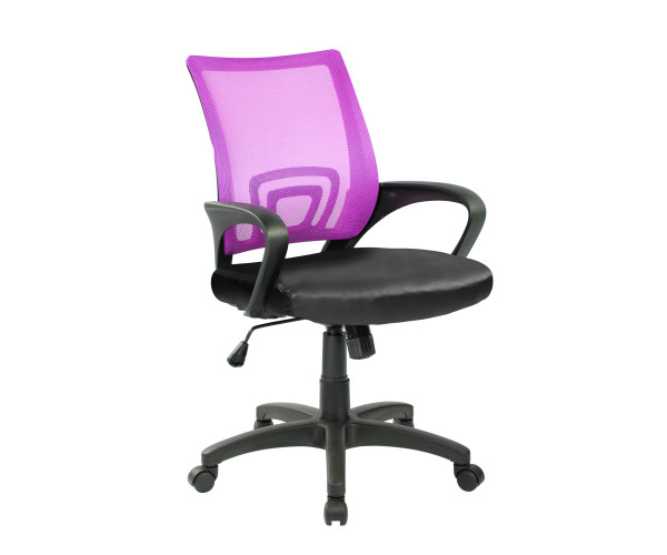 VELCO Pro Systems ΚΑΡΕΚΛΑ ΓΡΑΦΕΙΟΥ ΠΑΙΔΙΚΗ ΜΩΒ -ΜΑΥΡΗ - ΔΙΑΣΤΑΣΕΙΣ 55x49x86/96cm - ΕΠΙΦΑΝΕΙΑ: ΔΙΑΤΡΗΤΟ & PVC