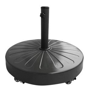ΒΑΣΗ ΤΣΙΜΕΝΤΕΝΙΑ  50kg ΣΤΡΟΓΓΥΛΗ ΜΕ ΜΕΤΑΛΛΙΚΗ ΟΨΗ-ΜΑΥΡΟ ΧΡΩΜΑ -ΜΕ ΡΟΔΕΣ ΜΕΤΑΦΟΡΑΣ