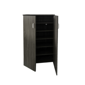 VELCO Pro Systems ΠΑΠΟΥΤΣΟΘΗΚΗ  ΜΕ ΔΥΟ ΠΟΡΤΕΣ - 6  ΡΑΦΙΑ ΑΠΟΘΗΚΕΥΣΗΣ - ΑΕΡΙΖΟΜΕΝΗ ΠΛΑΤΗ 60x32x122 εκ  ΓΚΡΙ ΟΞΙΑ