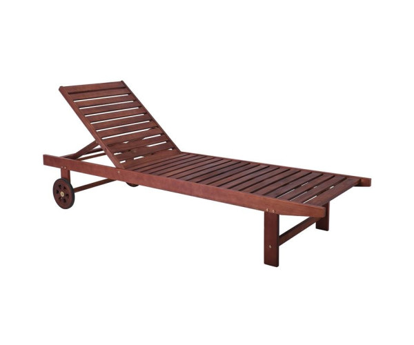 LUGANO Ξαπλώστρα Ξύλο Acacia, Απόχρωση Καρυδί