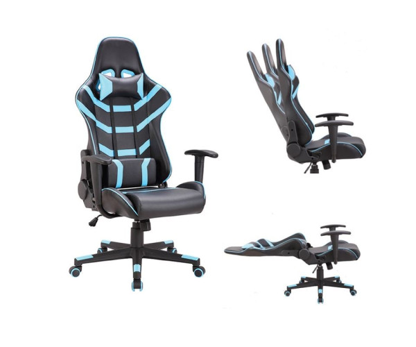 BF9050 Gaming Πολυθρόνα Γραφείου, Ανάκλιση Πλάτης έως 90°, Pu Μαύρο - Μπλε BF9050 Gaming Πολυθρόνα Γραφείου, Ανάκλιση Πλάτης έως 90°, Pu Μαύρο - Μπλε