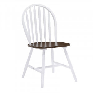SALLY Καρέκλα Άσπρο - Καρυδί (ΣΕΤ 4 τεμ)
