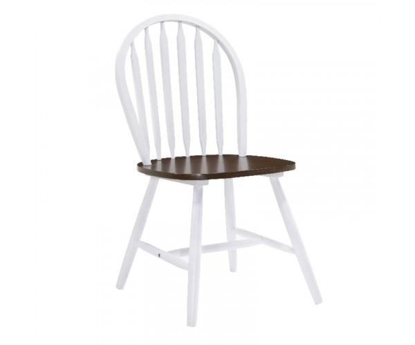 SALLY Καρέκλα Άσπρο - Καρυδί (ΣΕΤ 4 τεμ)